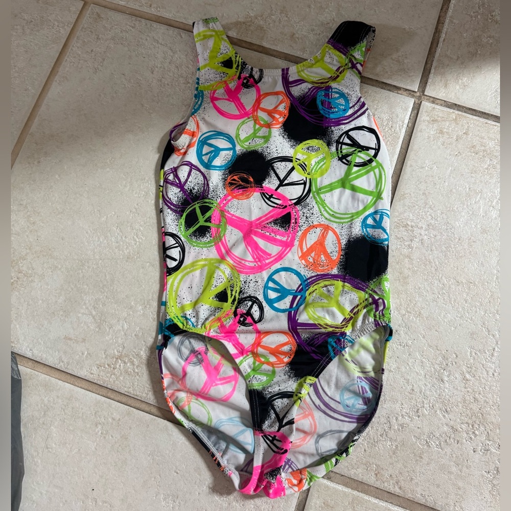 Colorful Peace Sign Women's Leotard